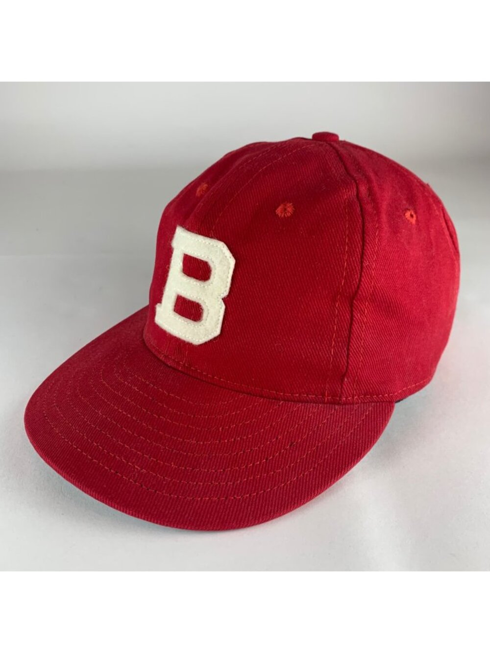 Brooklyn Bushwicks Red Ebbets Field Flannels Leather Strapback Adjustable Hat